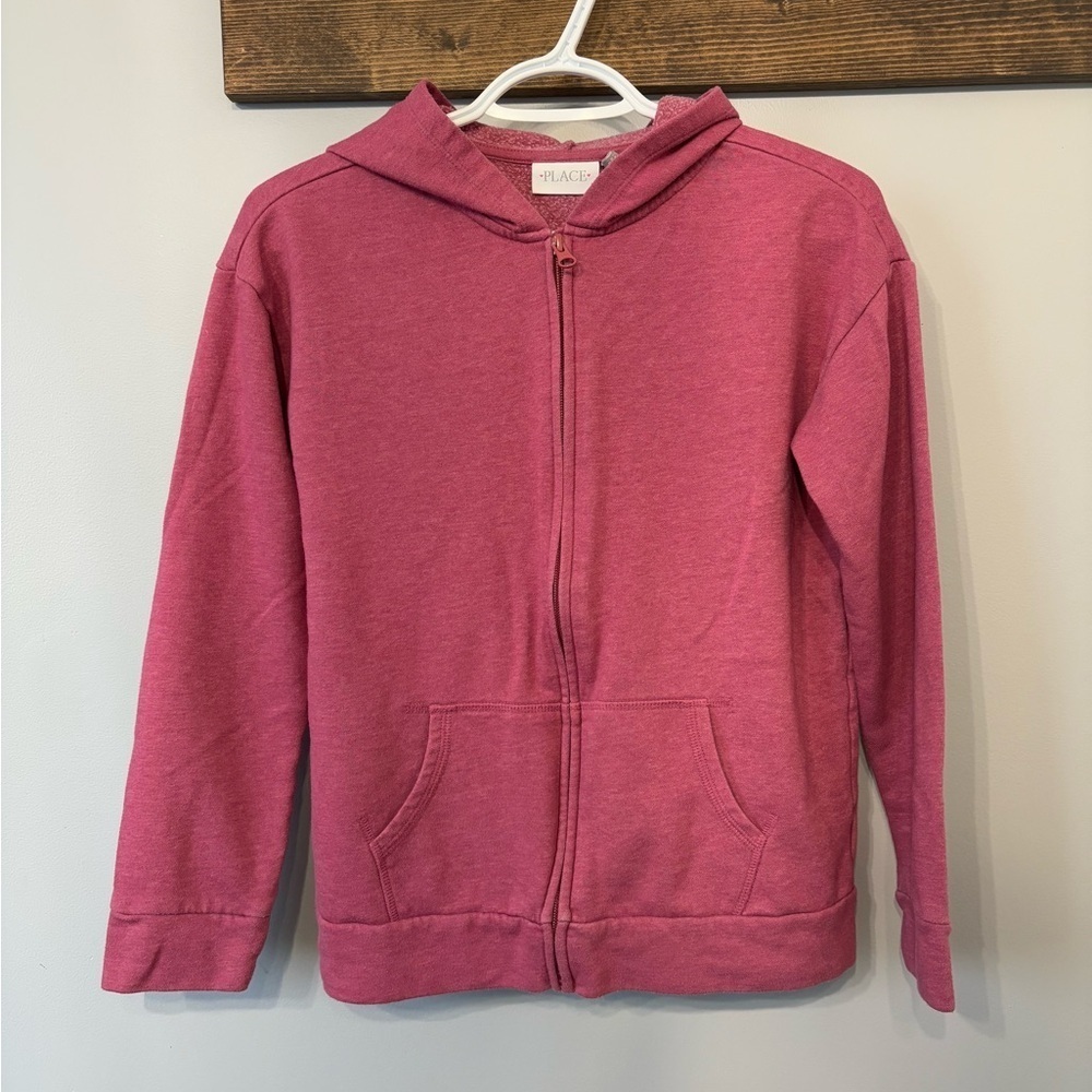 The Children’s Place Girls pink zip up hoodie size 14/XL